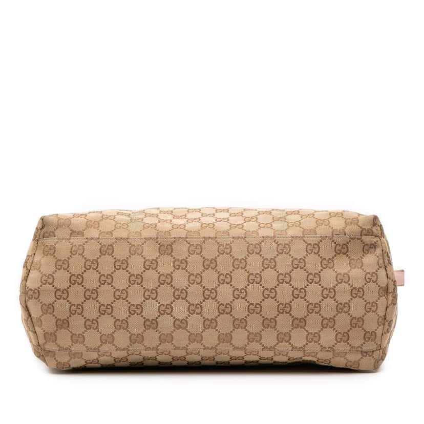 Gucci GG Canvas Web Tote Brown Canvas Good condition - Inside View