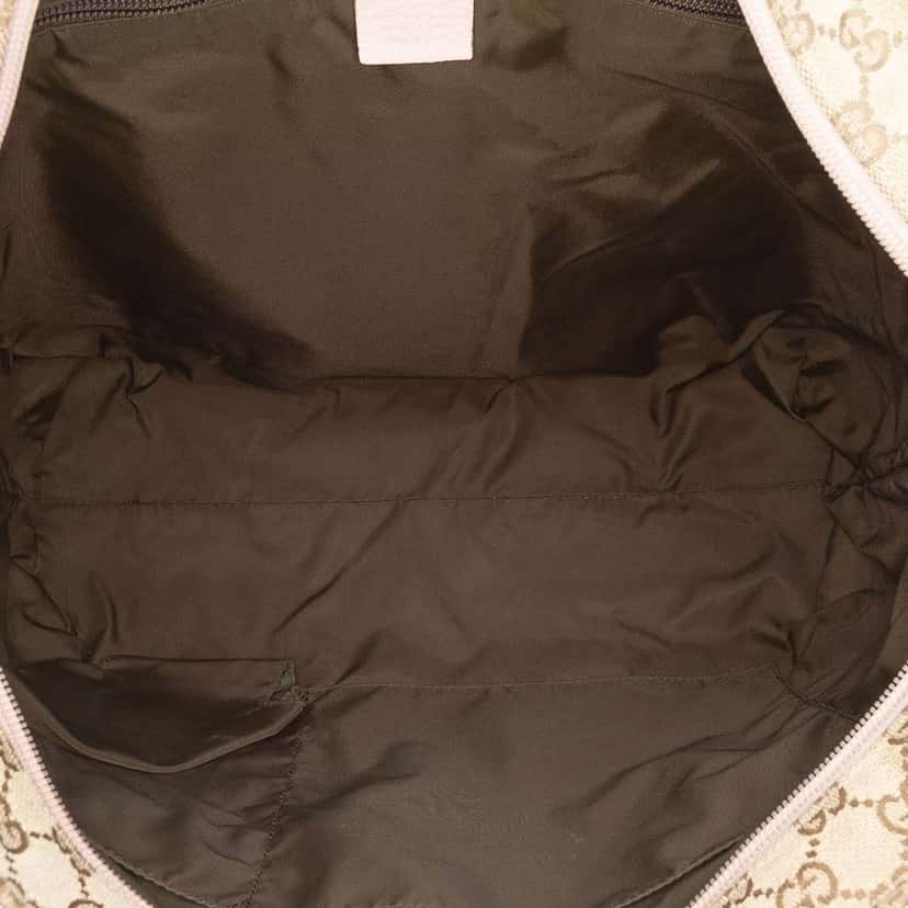 Gucci GG Canvas Web Tote Brown Canvas Good condition - Model View