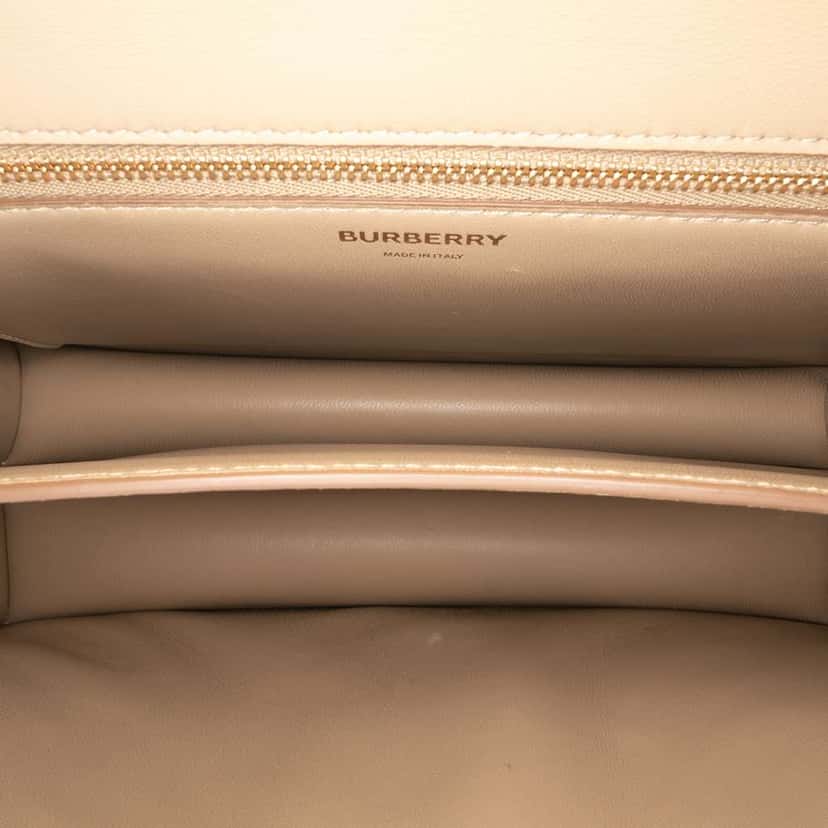 Burberry Medium TB Monogram Embossed Calfskin Chain Crossbody Brown Leather Good condition - Model View
