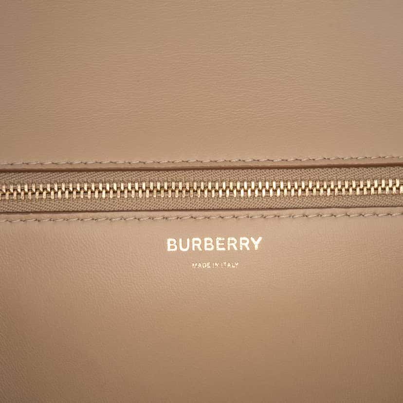 Burberry Medium TB Monogram Embossed Calfskin Chain Crossbody Brown Leather Good condition - Box View