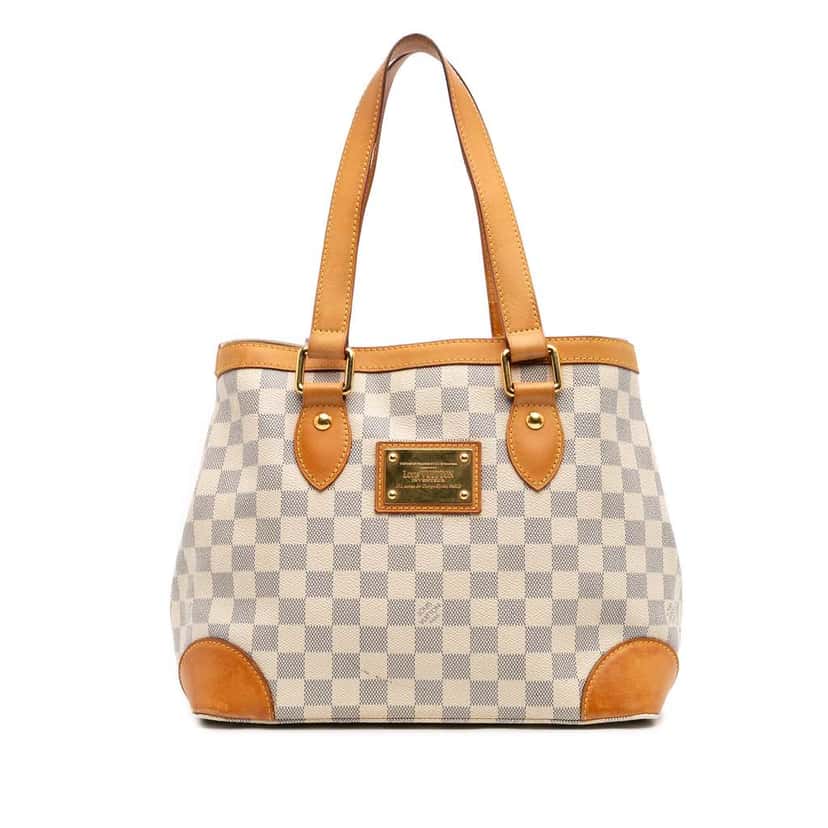 Louis Vuitton Damier Azur Hampstead PM White Good condition - Front View