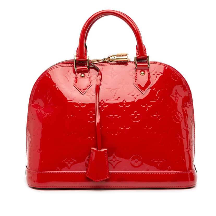 Louis Vuitton Monogram Vernis Alma PM Red Leather Good condition - Front View