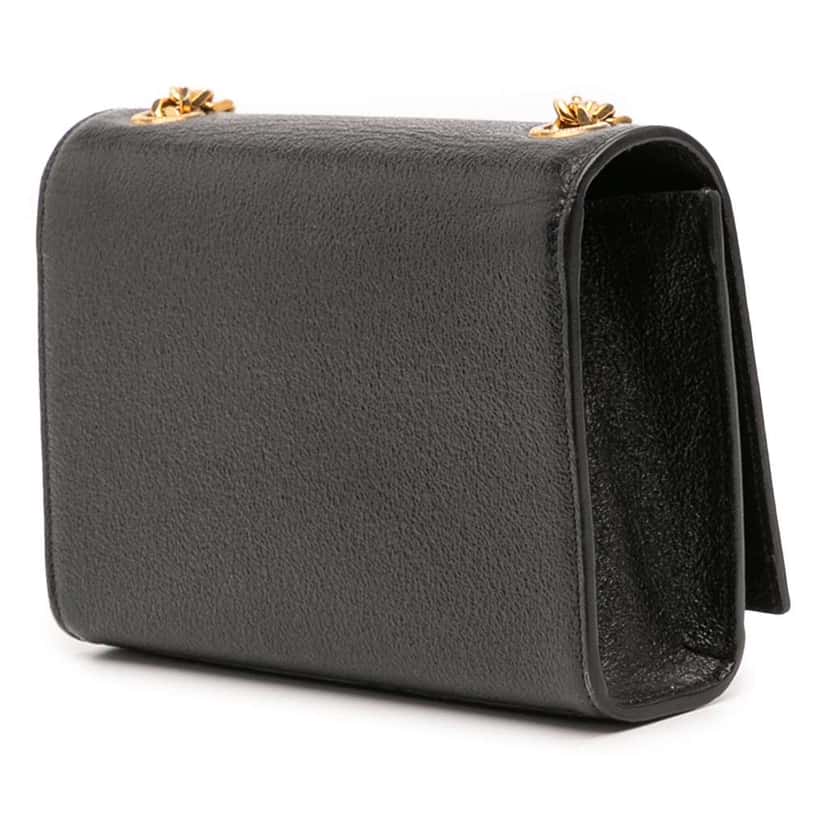 Saint Laurent Small Leather Monogram Kate Crossbody Black Leather Good condition - Back View