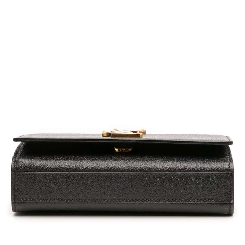 Saint Laurent Small Leather Monogram Kate Crossbody Black Leather Good condition - Inside View