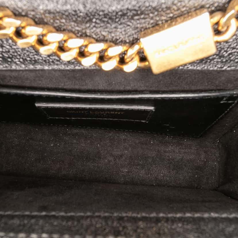 Saint Laurent Small Leather Monogram Kate Crossbody Black Leather Good condition - Model View