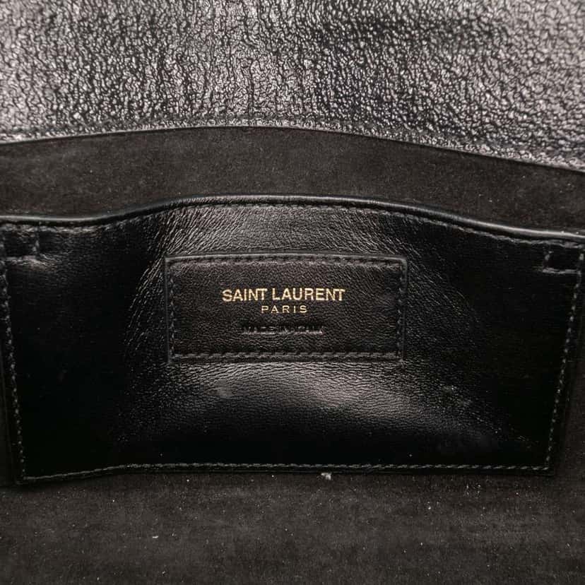 Saint Laurent Small Leather Monogram Kate Crossbody Black Leather Good condition - Box View
