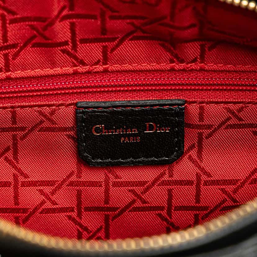 Dior Medium Lambskin Cannage Lady Dior Black Leather Good condition - Box View
