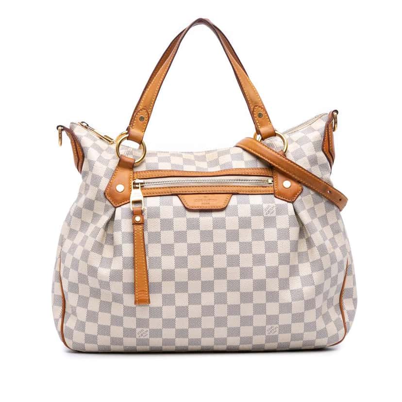 Louis Vuitton Damier Azur Evora MM White Good condition - Front View