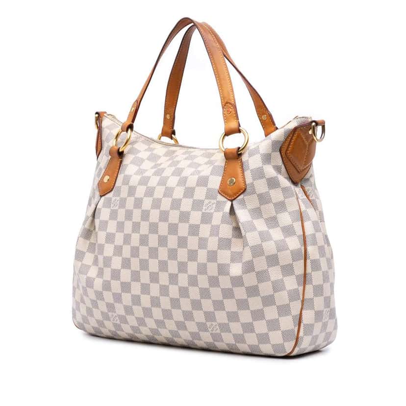 Louis Vuitton Damier Azur Evora MM White Good condition - Back View