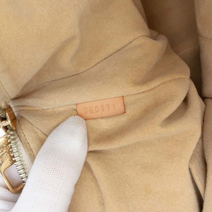 Louis Vuitton Damier Azur Evora MM White Good condition - Box View
