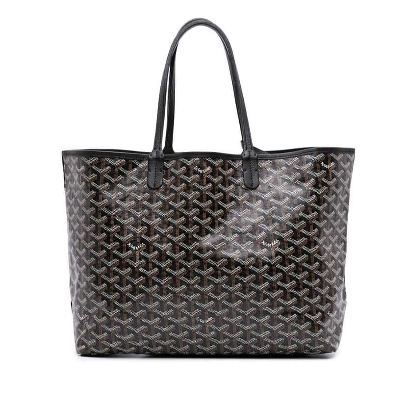 Goyard Goyardine Saint Louis PM Black Canvas Good condition - Front View