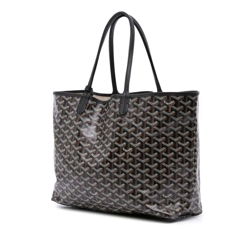 Goyard Goyardine Saint Louis PM Black Canvas Good condition - Back View