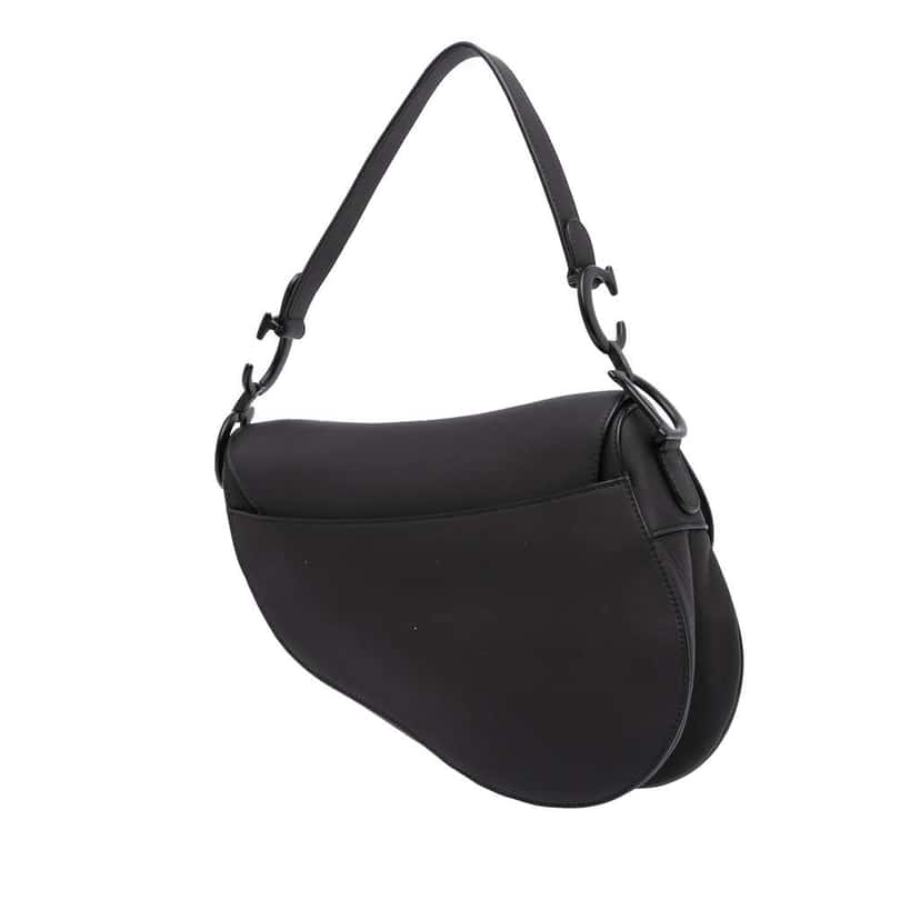 Dior Ultra Matte Calfskin Saddle Bag Black Leather Good condition - Back View