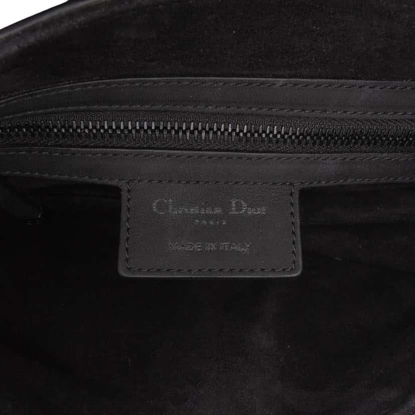 Dior Ultra Matte Calfskin Saddle Bag Black Leather Good condition - Box View