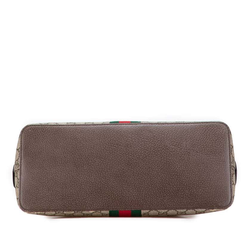 Gucci Medium GG Supreme Ophidia Web Satchel Brown Canvas Good condition - Inside View