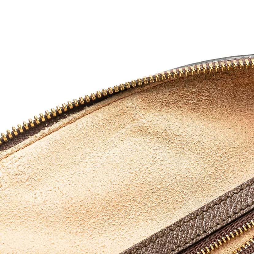 Gucci Medium GG Supreme Ophidia Web Satchel Brown Canvas Good condition - Box View