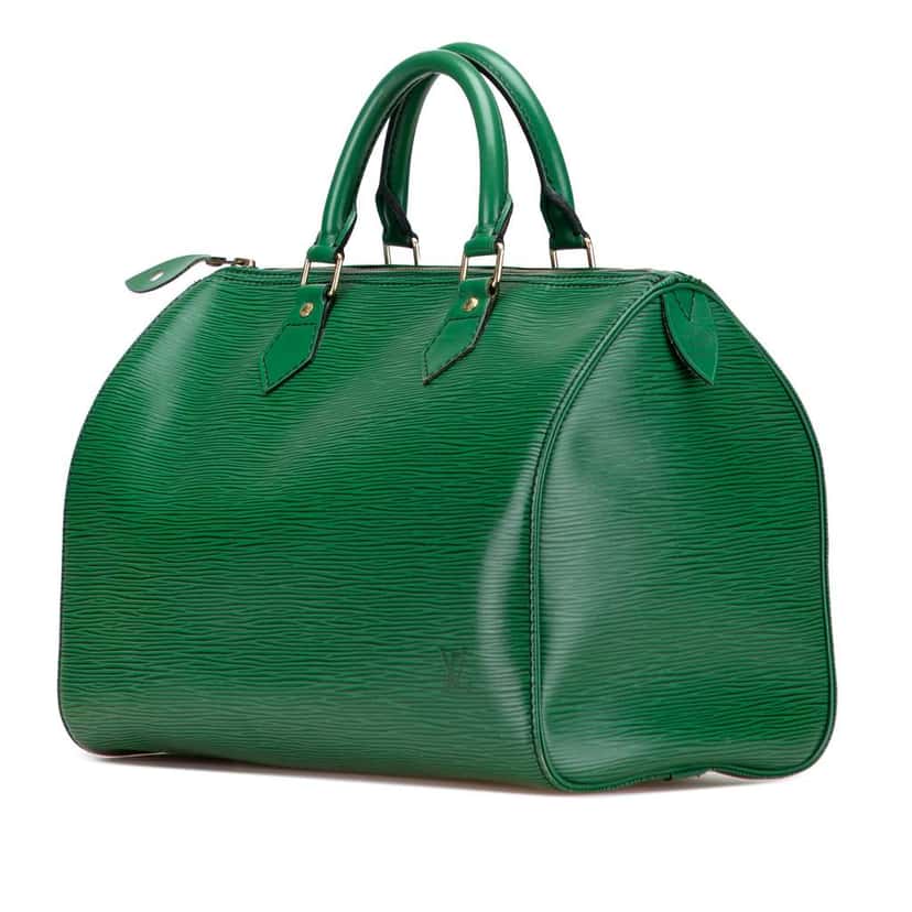 Louis Vuitton Epi Speedy 30 Green Leather Good condition - Back View