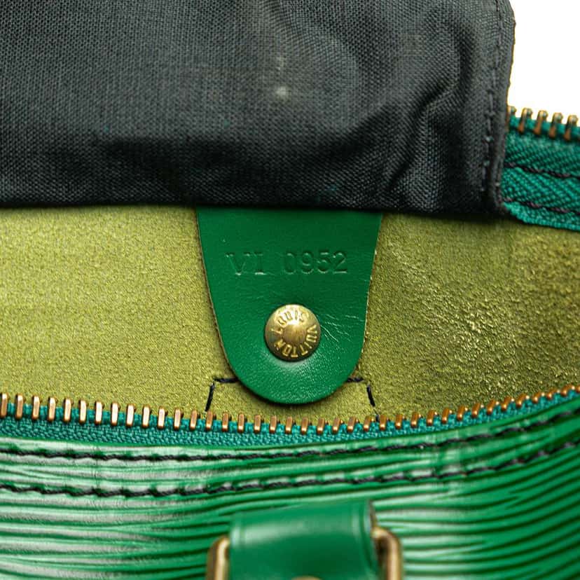 Louis Vuitton Epi Speedy 30 Green Leather Good condition - Box View
