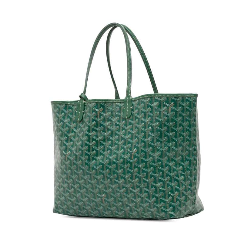 Goyard Goyardine Saint Louis PM Green Canvas Good condition - Back View