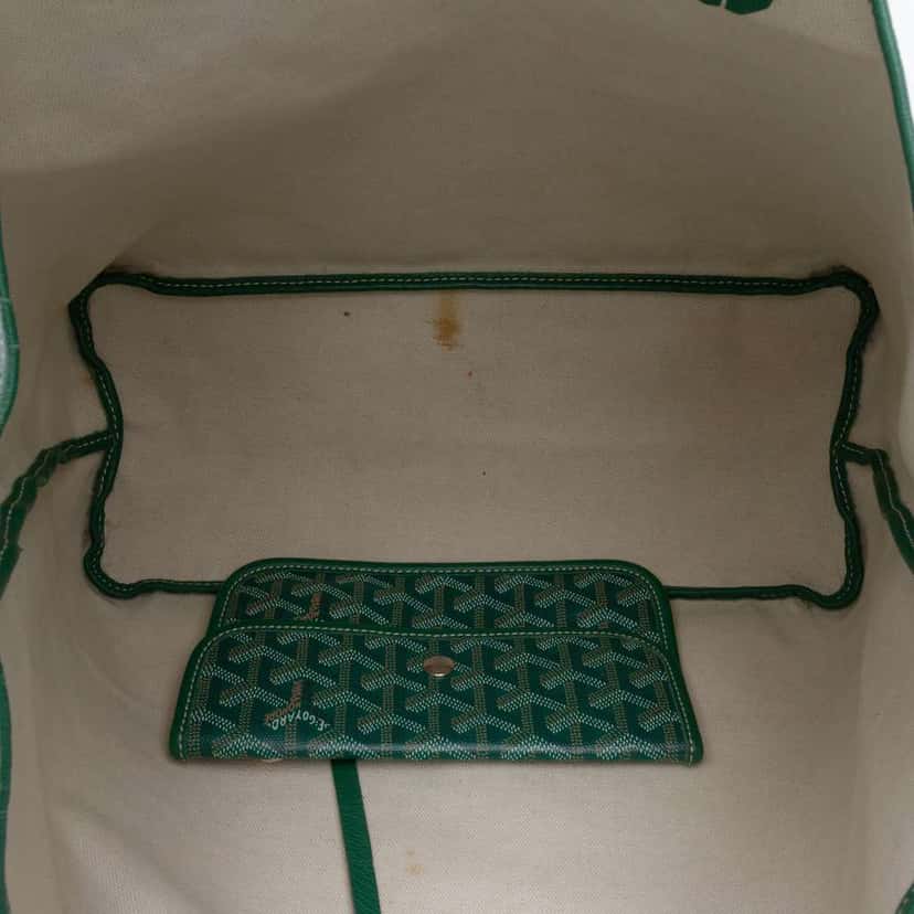 Goyard Goyardine Saint Louis PM Green Canvas Good condition - Model View