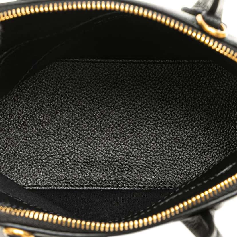 Balenciaga XXS Calfskin Ville Top Handle Bag Black Leather Good condition - Inside View