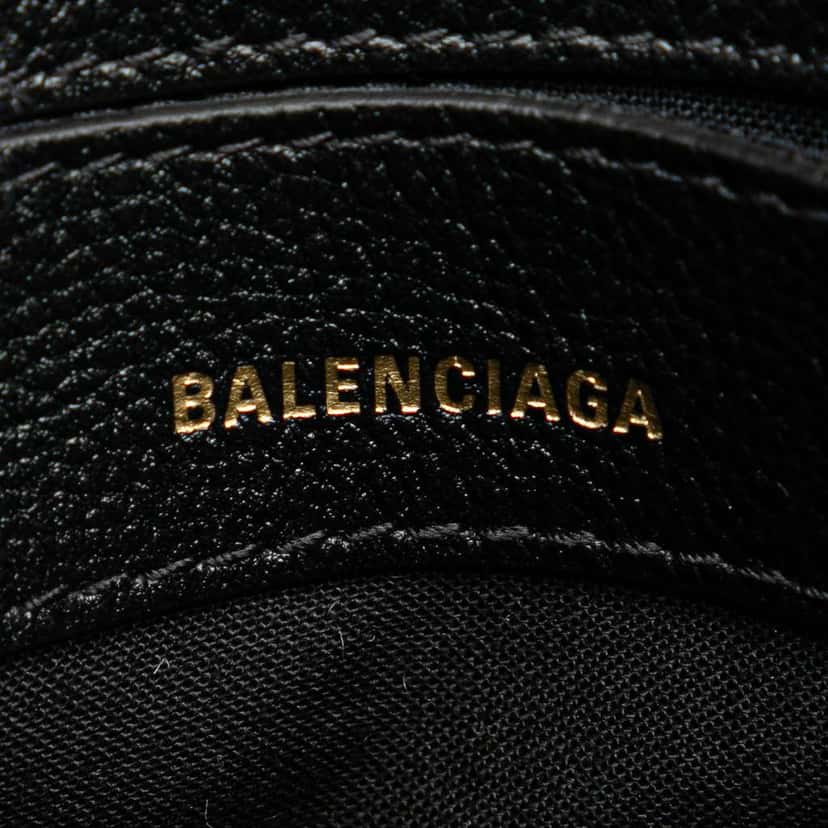 Balenciaga XXS Calfskin Ville Top Handle Bag Black Leather Good condition - Model View