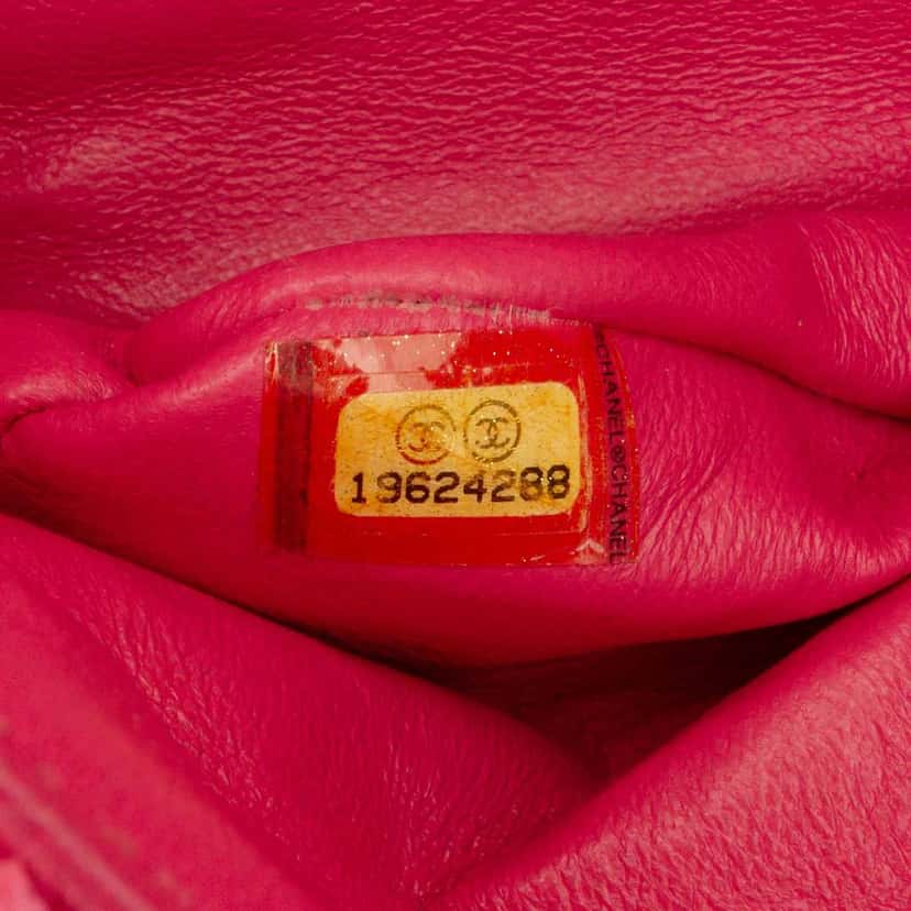 Chanel Medium Classic Tweed Double Flap Pink Tweed Good condition - Box View