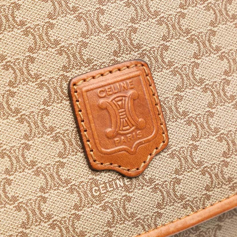 Celine Macadam Coated Canvas Clutch Brown Canvas Good condition - Box View