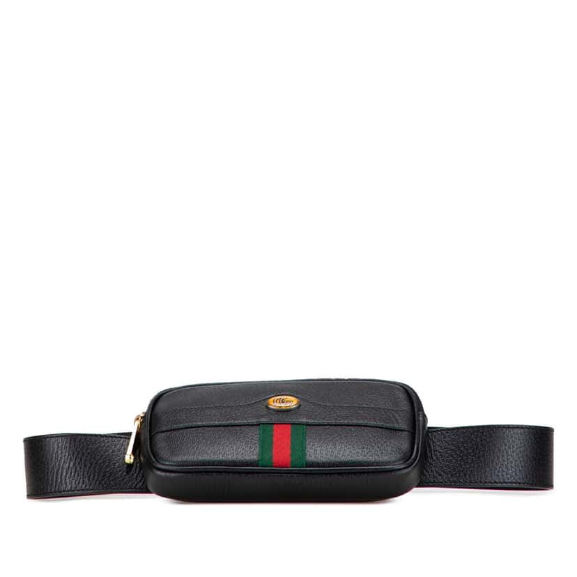 Gucci Small Leather Ophidia Belt Bag Black Leather Good condition - Inside View