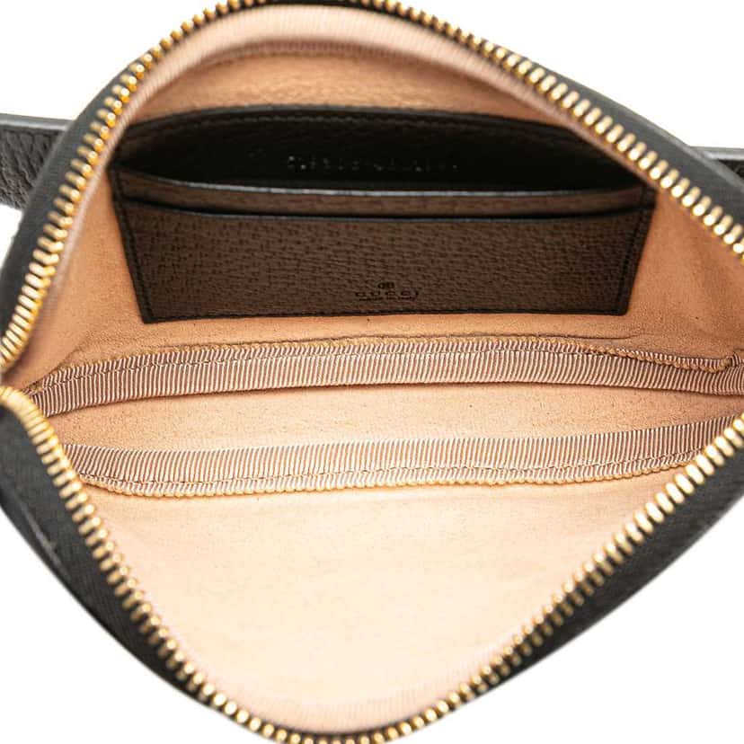Gucci Small Leather Ophidia Belt Bag Black Leather Good condition - Model View