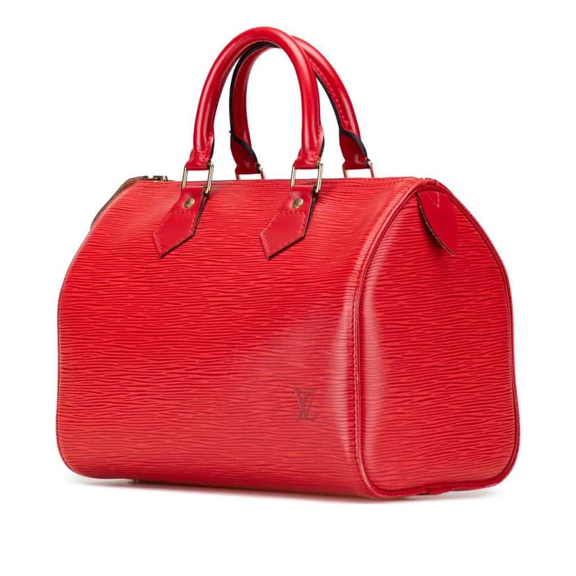 Louis Vuitton Epi Speedy 25 Red Leather Good condition - Back View