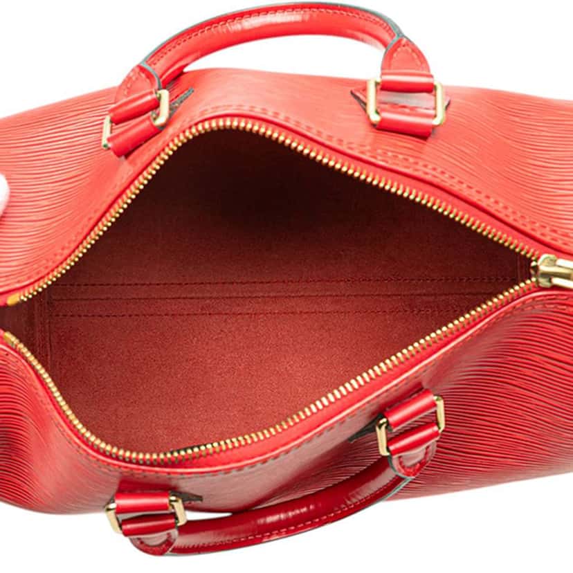 Louis Vuitton Epi Speedy 25 Red Leather Good condition - Model View