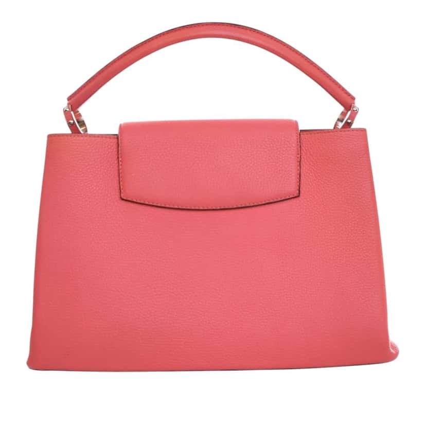 Louis Vuitton Taurillon Capucines MM Pink Leather Good condition - Back View