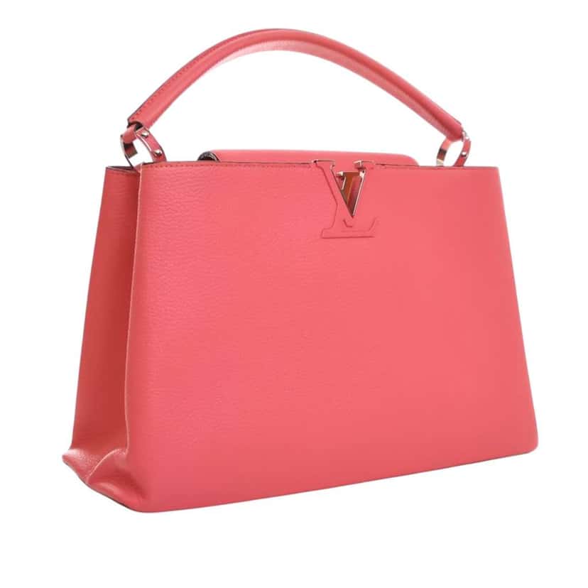 Louis Vuitton Taurillon Capucines MM Pink Leather Good condition - Inside View