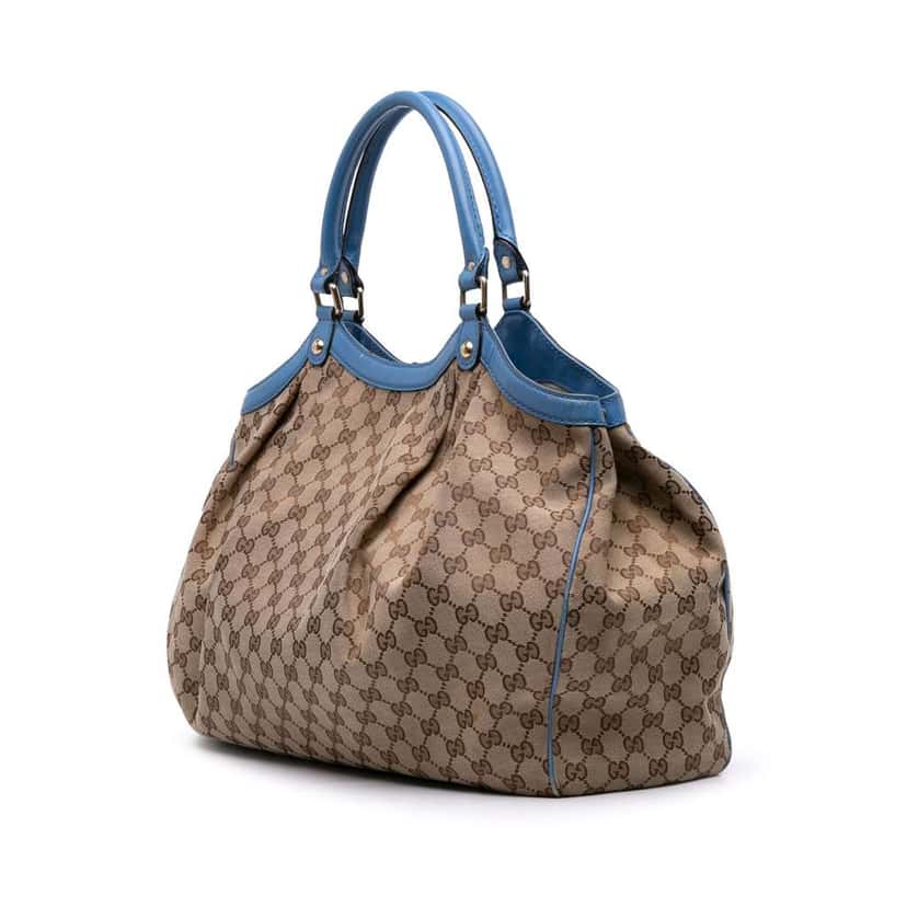 Gucci Large GG Canvas Sukey Tote Brown Canvas Good condition - Back View