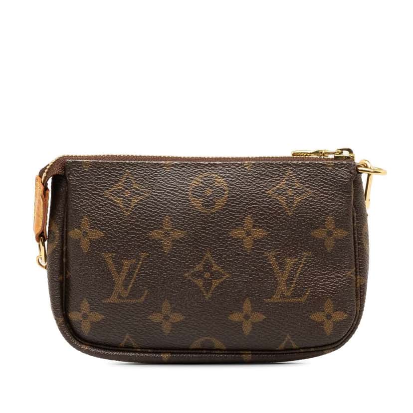 Louis Vuitton Monogram Mini Pochette Accessoires Brown Canvas Good condition - Inside View