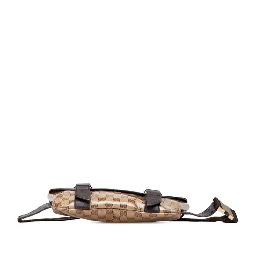 Gucci GG Crystal Belt Bag Brown Canvas Very good condition - Inside View