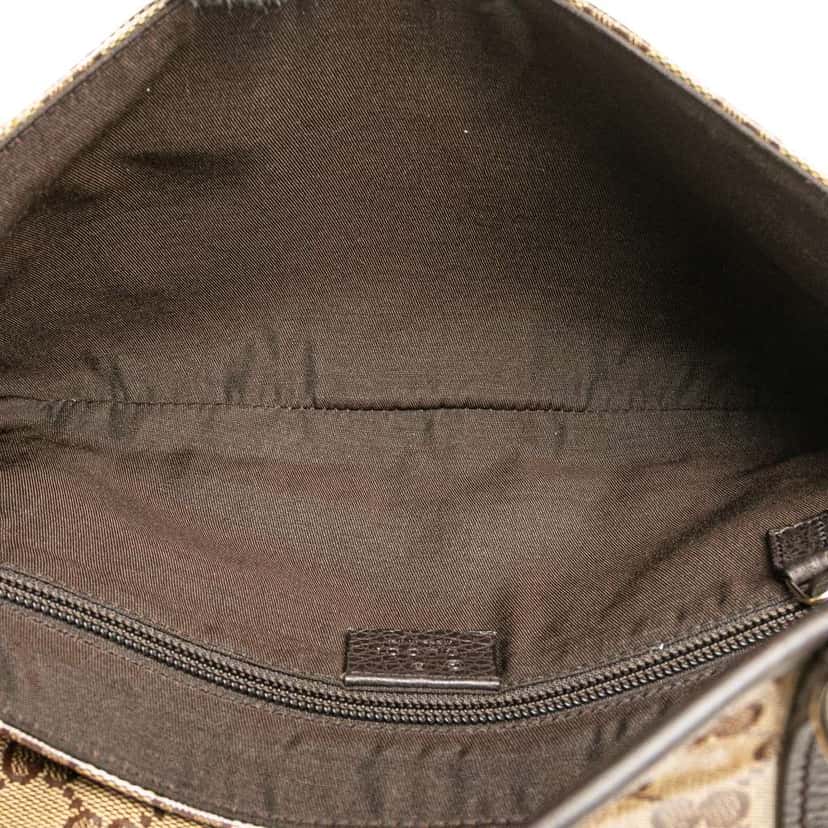 Gucci GG Crystal Belt Bag Brown Canvas Very good condition - Model View