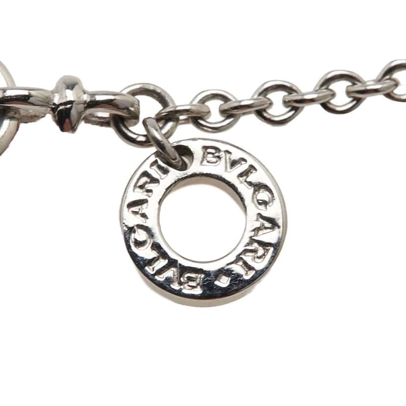 Bvlgari 18K White Gold Latin Cross Pendant Necklace Silver White Gold Good condition - Inside View