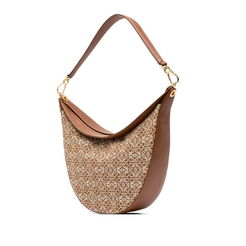 Loewe Anagram Canvas Luna Hobo Brown Canvas Good condition - Back View