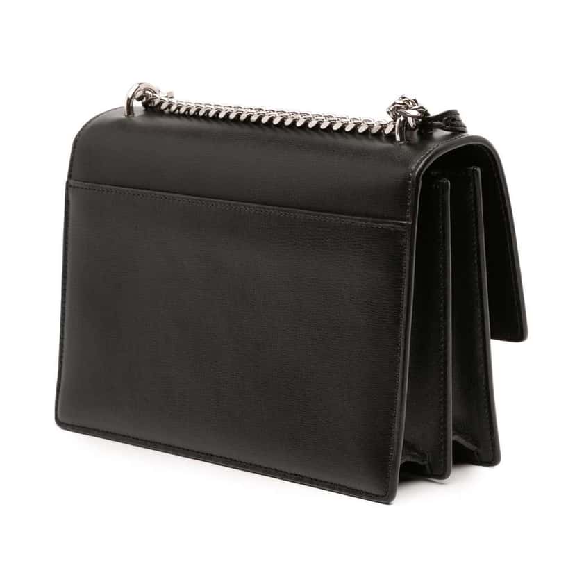 Saint Laurent Medium Leather Monogram Sunset Crossbody Black Leather Good condition - Back View