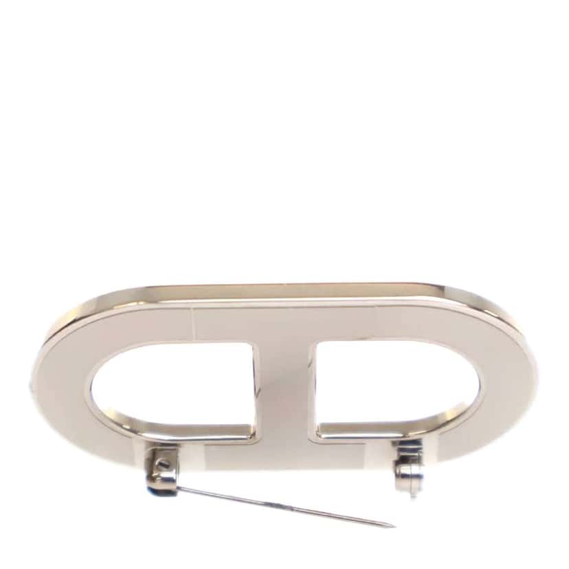 Hermès Epsom Chaine d Ancre Brooch Yellow Leather Good condition - Inside View