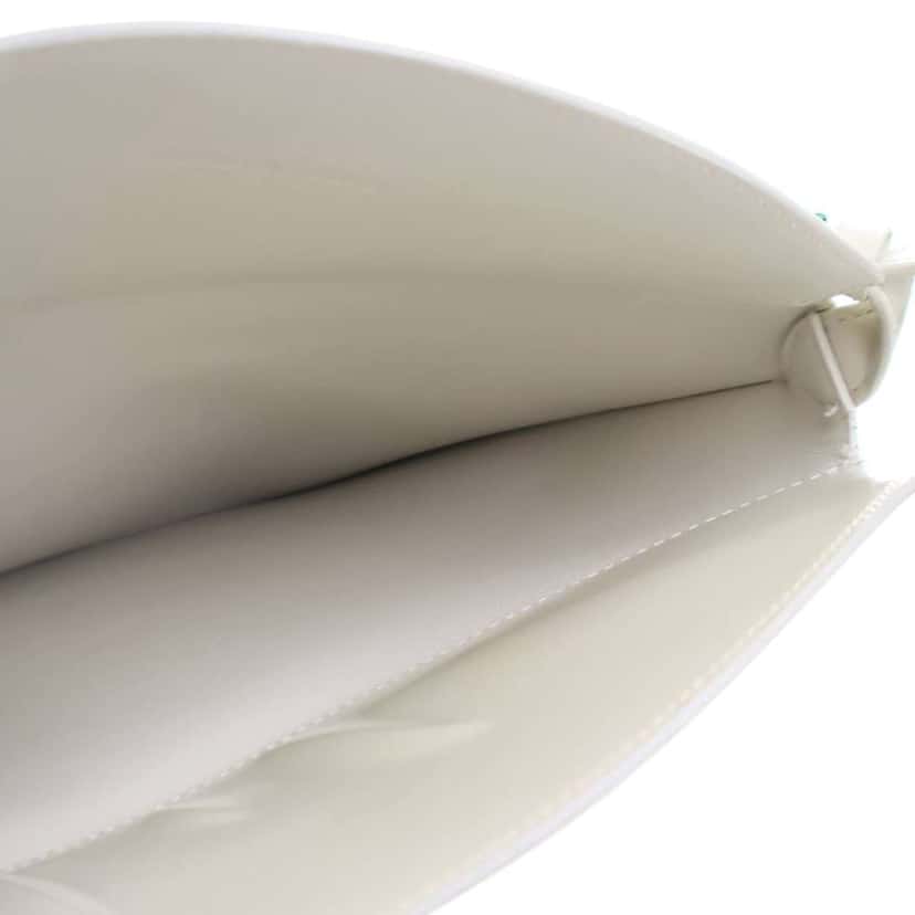Bottega Veneta Brushed Calfskin Cradle Fold Over Shoulder Bag White Leather Good condition - Box View