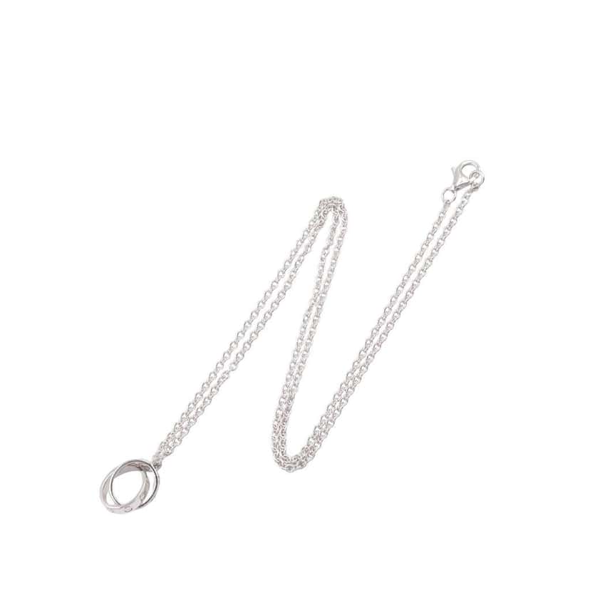 Cartier 18K White Gold Love Necklace Silver White Gold Good condition - Box View