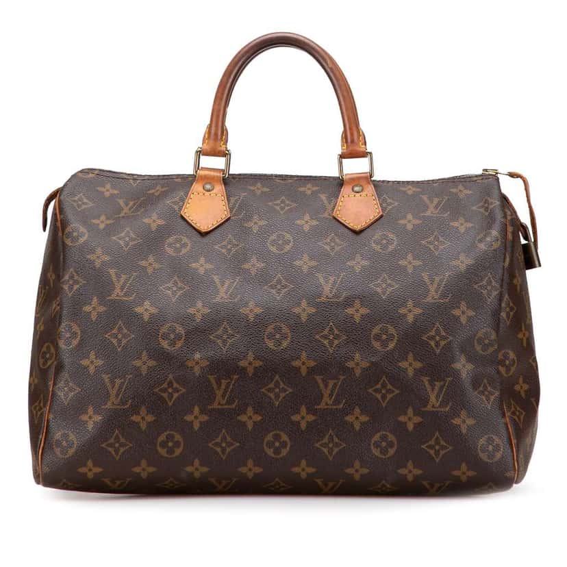 Louis Vuitton Monogram Speedy 35 Brown Canvas Good condition - Front View