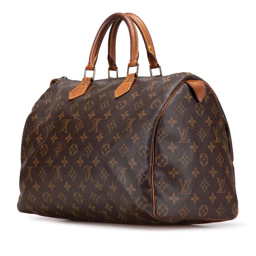Louis Vuitton Monogram Speedy 35 Brown Canvas Good condition - Back View