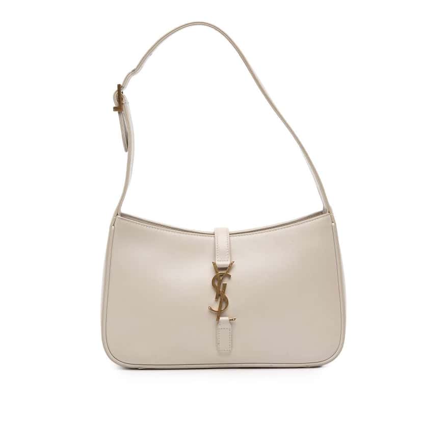 Saint Laurent Leather Le 5 a 7 Shoulder Bag White Leather Good condition - Front View