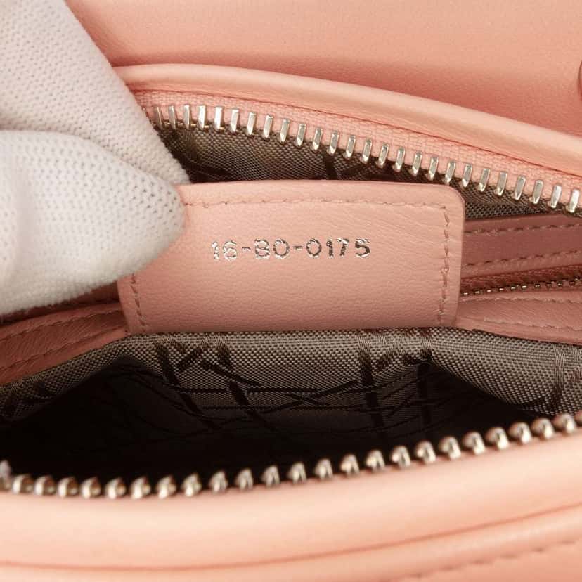 Dior Medium Lambskin Cannage Lady Dior Pink Leather Good condition - Box View