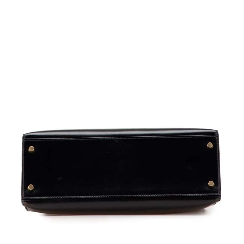 Hermès Box Calf Kelly Sellier 32 Black Leather Good condition - Inside View