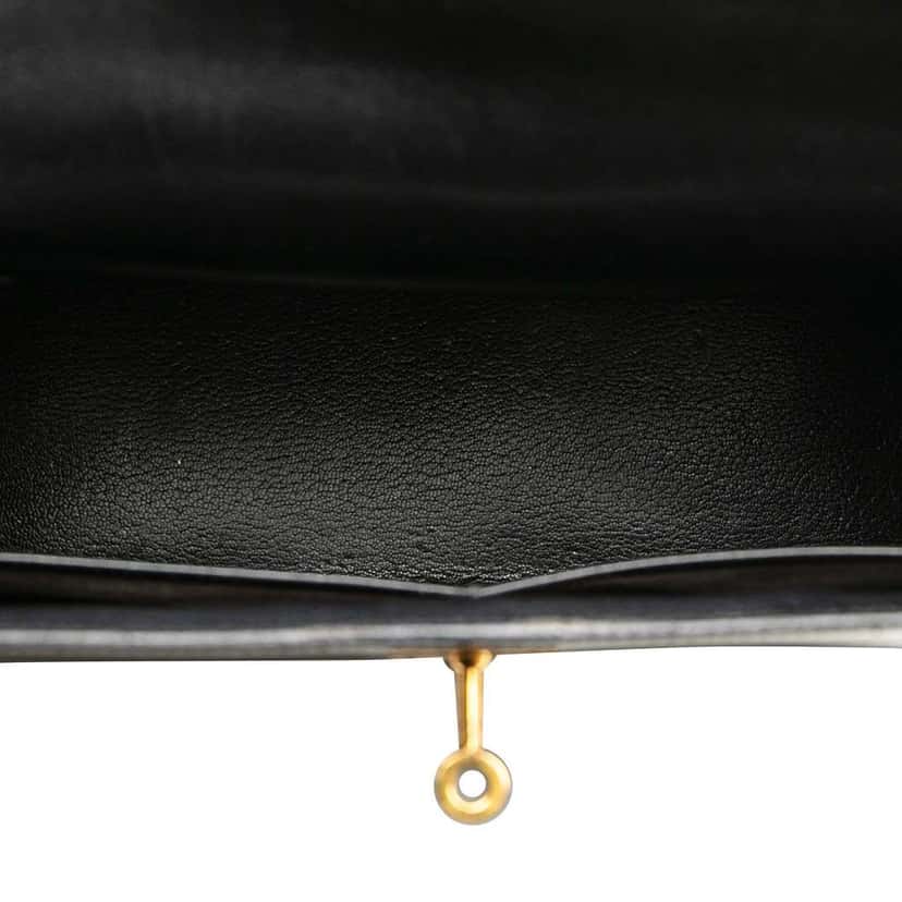 Hermès Box Calf Kelly Sellier 32 Black Leather Good condition - Model View